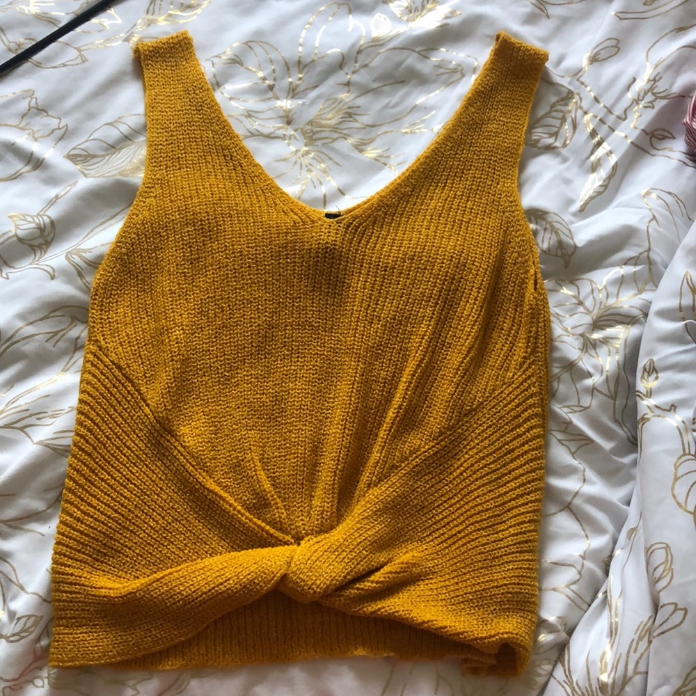 Mustard knit tank